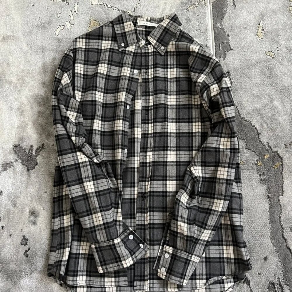 MNML LA Los Angeles Black/Gray/White Flannel Shirt